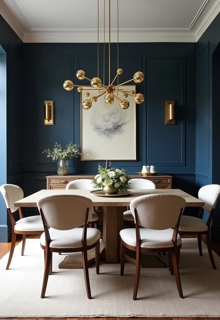 27 Dining Room Wall Color Ideas to Transform Your Space - 5. Navy Blue