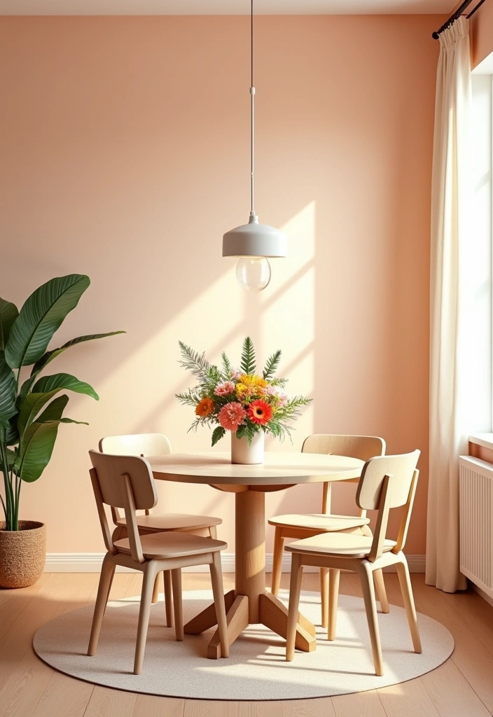 27 Dining Room Wall Color Ideas to Transform Your Space - 6. Light Peach