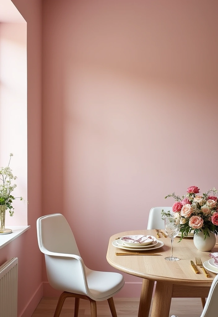 27 Dining Room Wall Color Ideas to Transform Your Space - 9. Blush Pink