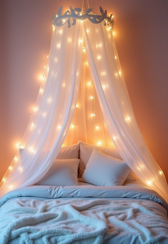 27 Dorm Room Decor Ideas - 1. Cozy Bed Canopy