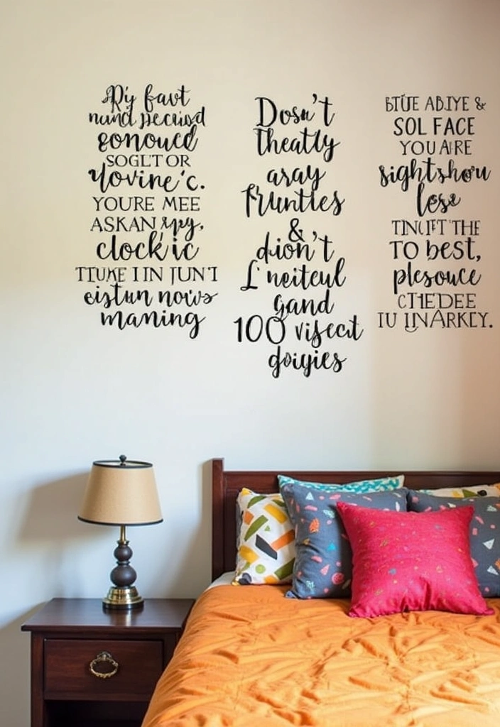 27 Dorm Room Decor Ideas - 13. Inspirational Wall Decals