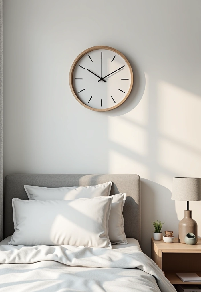 27 Dorm Room Decor Ideas - 18. Minimalist Wall Clock