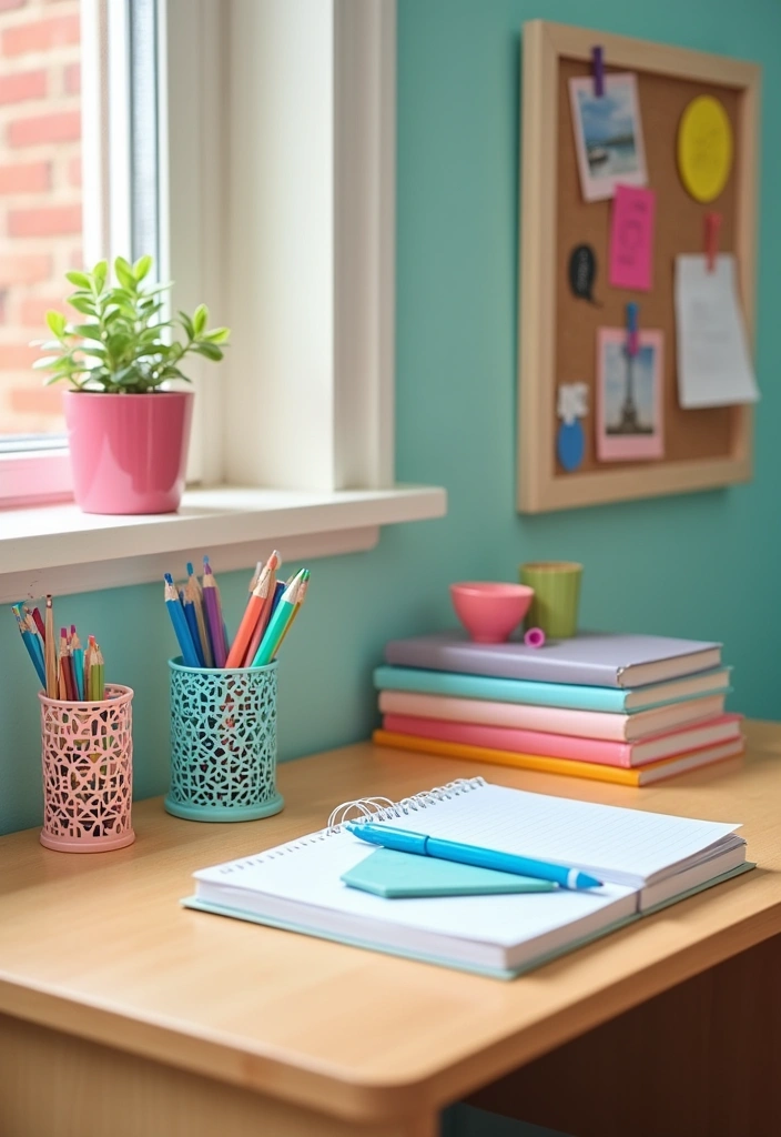 27 Dorm Room Decor Ideas - 24. Creative Desk Accessories