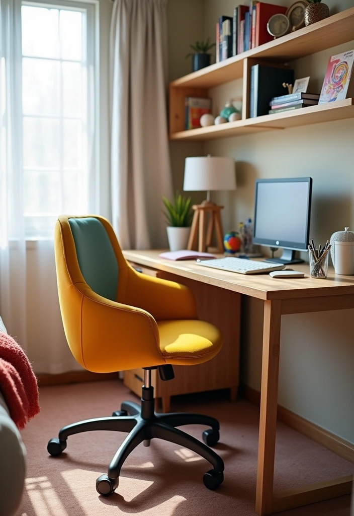 27 Dorm Room Decor Ideas - 27. Stylish Desk Chair