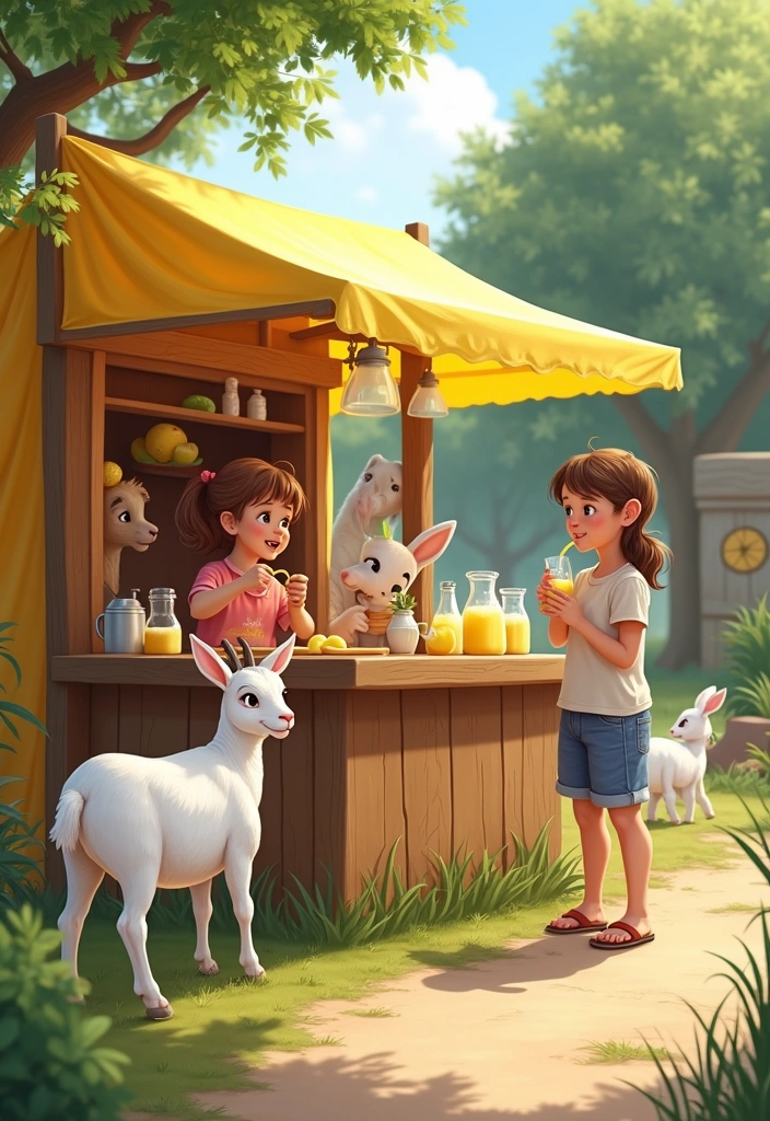 27 Lemonade Stand Ideas to Brighten Your Summer - 11. Lemonade Stand with a Petting Zoo