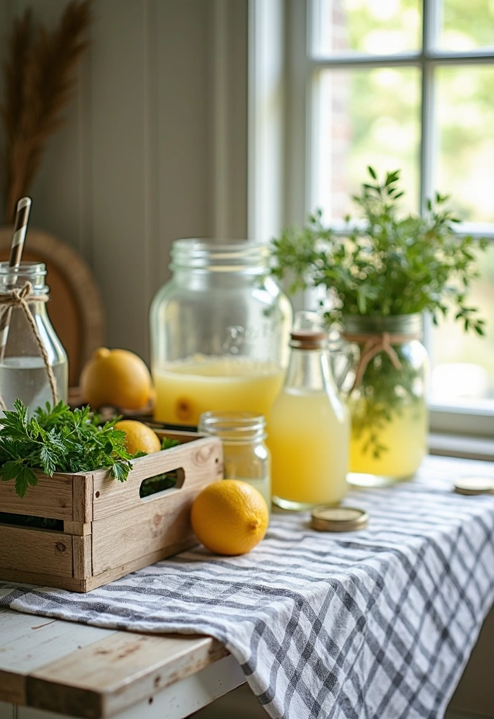 27 Lemonade Stand Ideas to Brighten Your Summer - 3. Farmhouse-Style Lemonade Stand