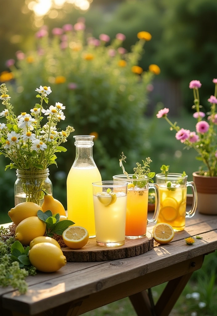 27 Lemonade Stand Ideas to Brighten Your Summer - 9. Garden Party Lemonade Stand