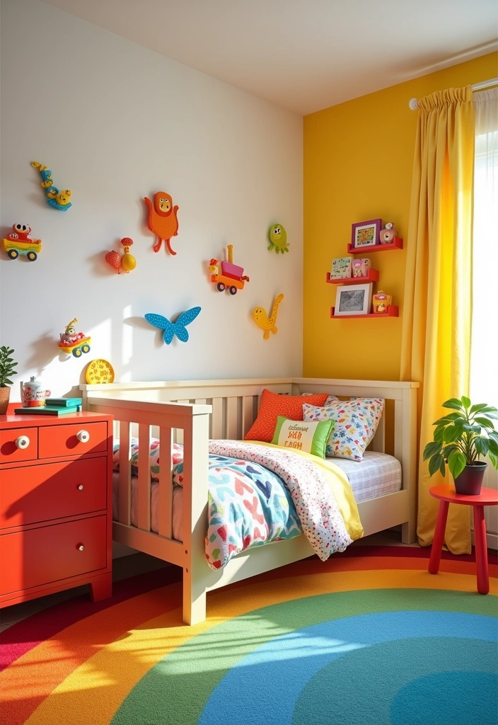 27 Nursery Room Design Ideas - 13. Bright Color Explosion