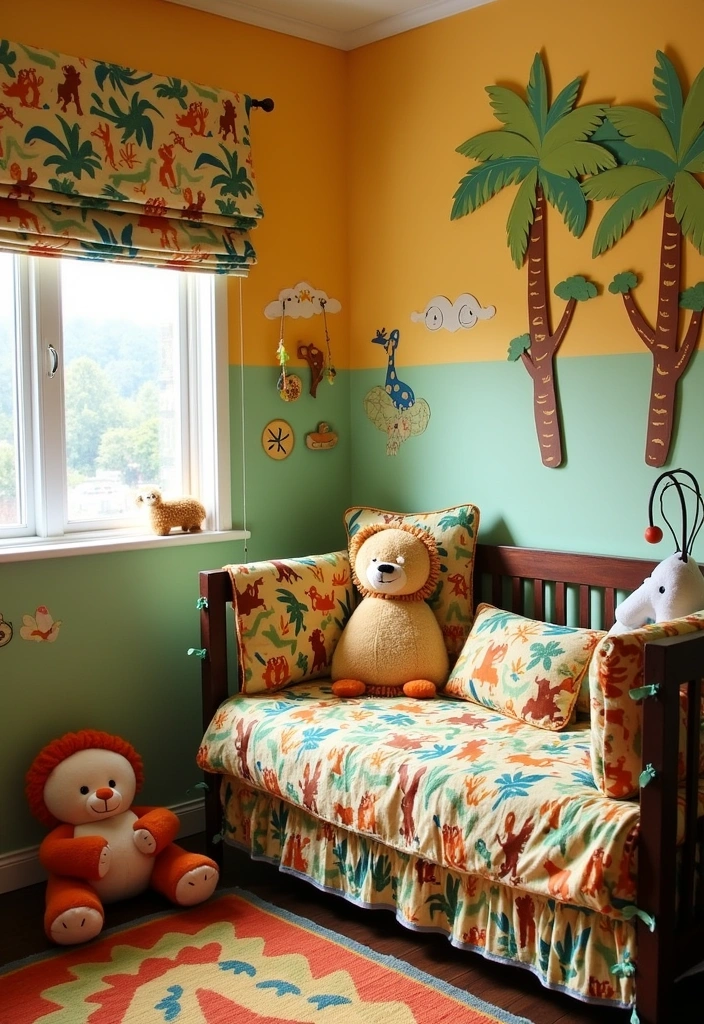 27 Nursery Room Design Ideas - 7. Playful Jungle Safari