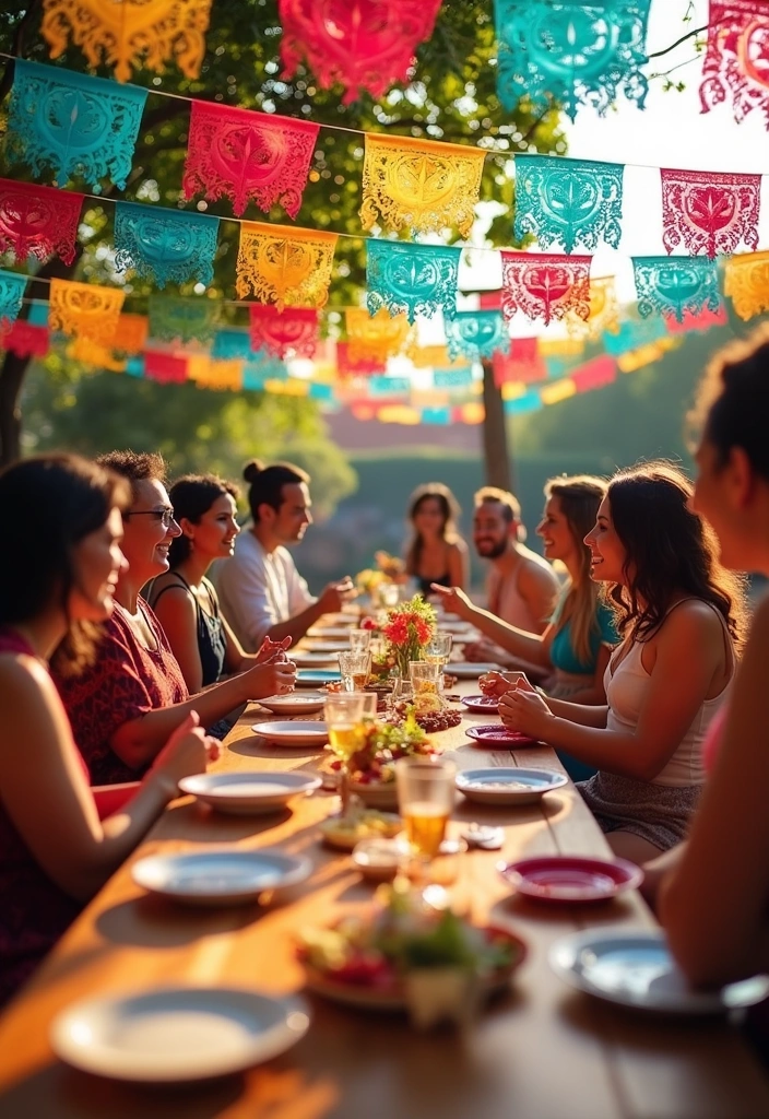 27 Outdoor Baby Shower Ideas That Will Delight Any Mom-to-Be - 11. Colorful Fiesta