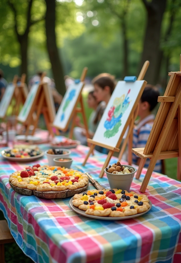 27 Outdoor Baby Shower Ideas That Will Delight Any Mom-to-Be - 14. Art in the Park