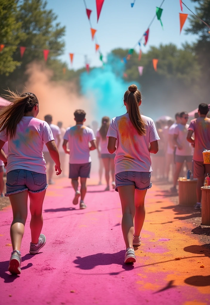 27 Outdoor Baby Shower Ideas That Will Delight Any Mom-to-Be - 20. Color Run Baby Shower