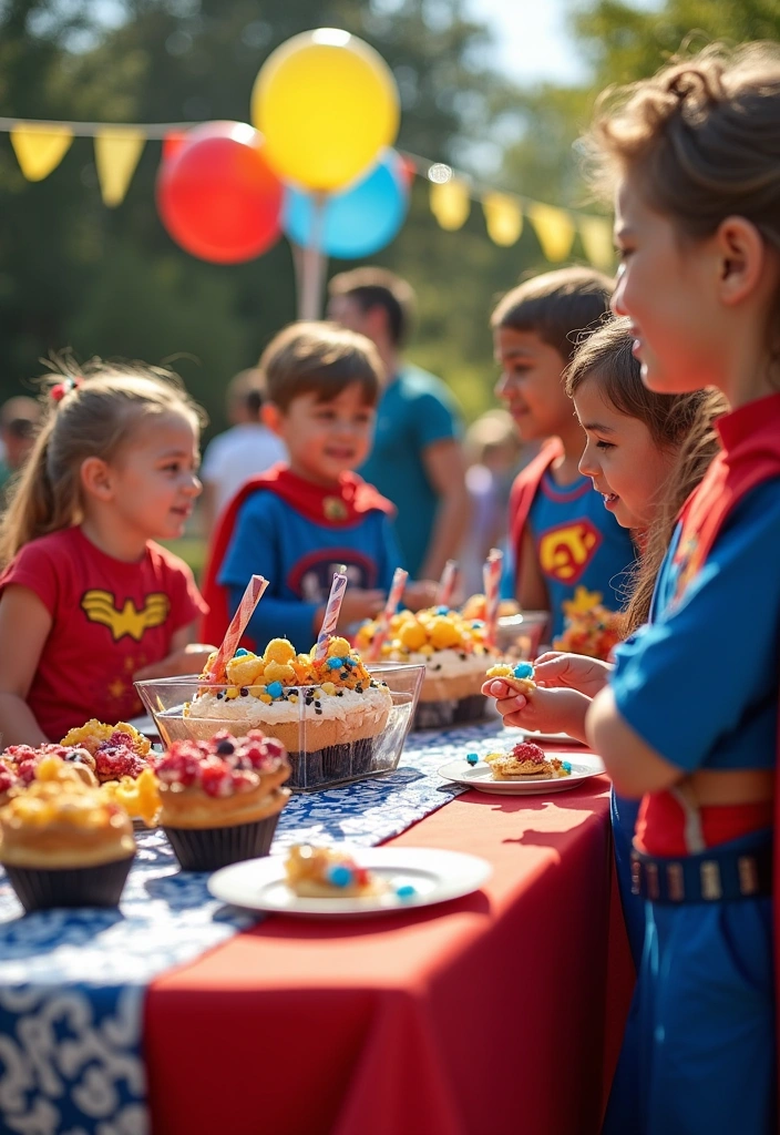 27 Outdoor Baby Shower Ideas That Will Delight Any Mom-to-Be - 21. Superhero Baby Shower