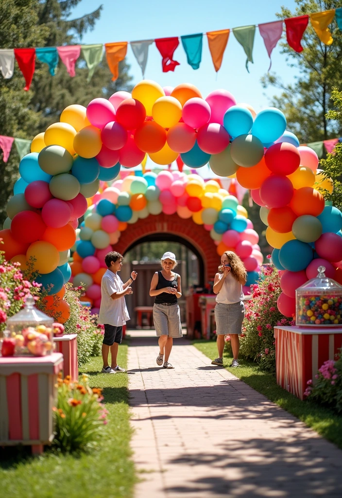 27 Outdoor Baby Shower Ideas That Will Delight Any Mom-to-Be - 5. Whimsical Balloon Wonderland