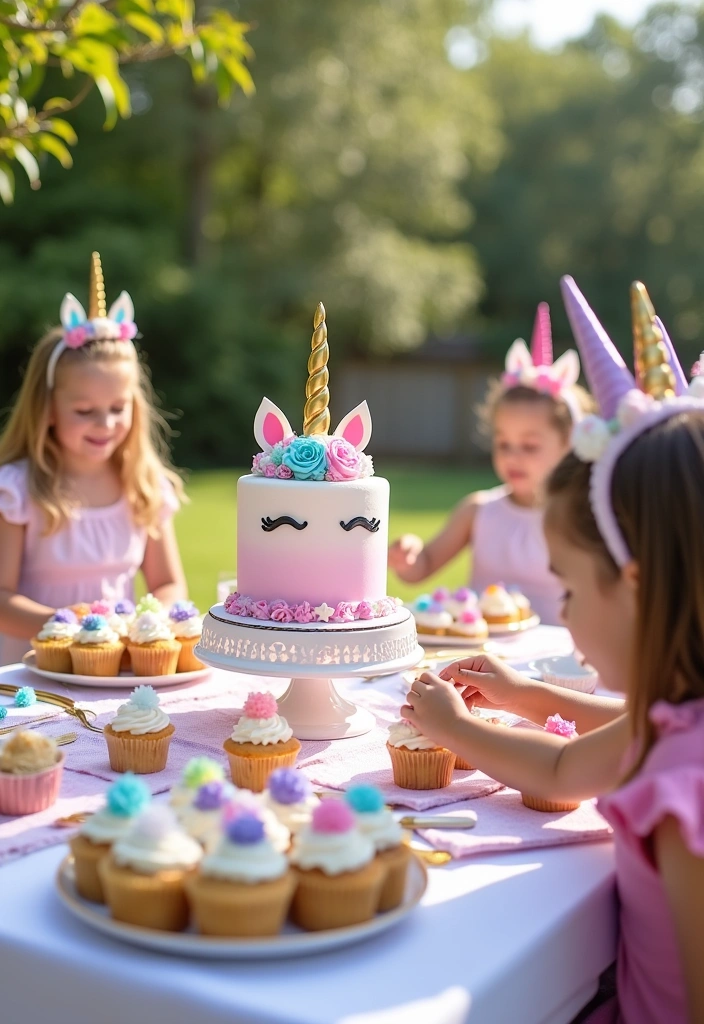 27 Outdoor Baby Shower Ideas That Will Delight Any Mom-to-Be - 9. Magical Unicorn Celebration