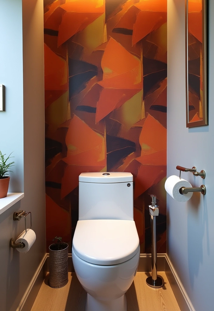 27 Small Toilet Room Ideas: Transforming Tiny Spaces into Chic Sanctuaries - 1. Bold Wallpaper