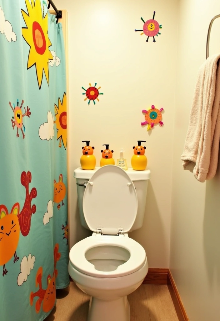 27 Small Toilet Room Ideas: Transforming Tiny Spaces into Chic Sanctuaries - 12. Fun and Playful Themes