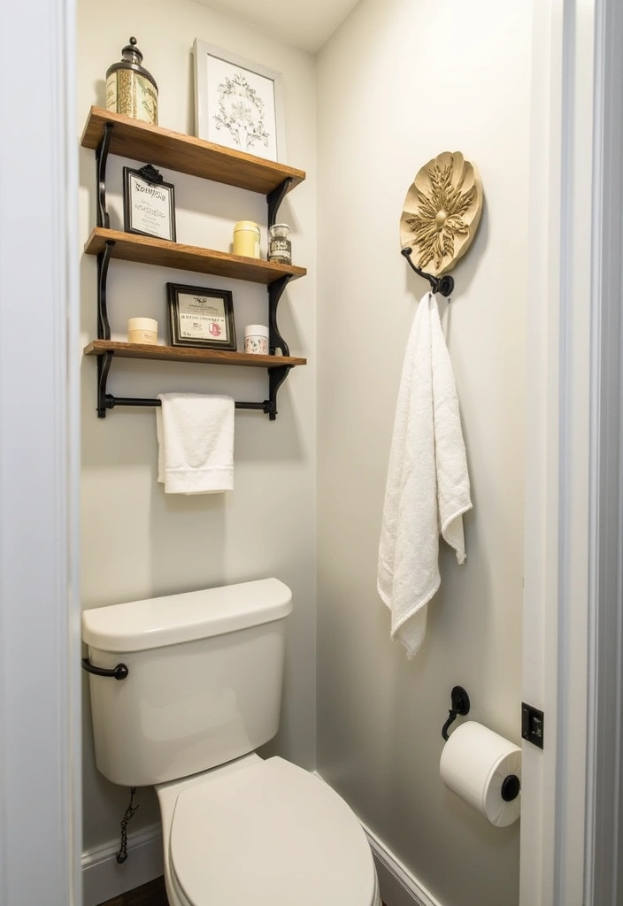 27 Small Toilet Room Ideas: Transforming Tiny Spaces into Chic Sanctuaries - 15. Functional Decor