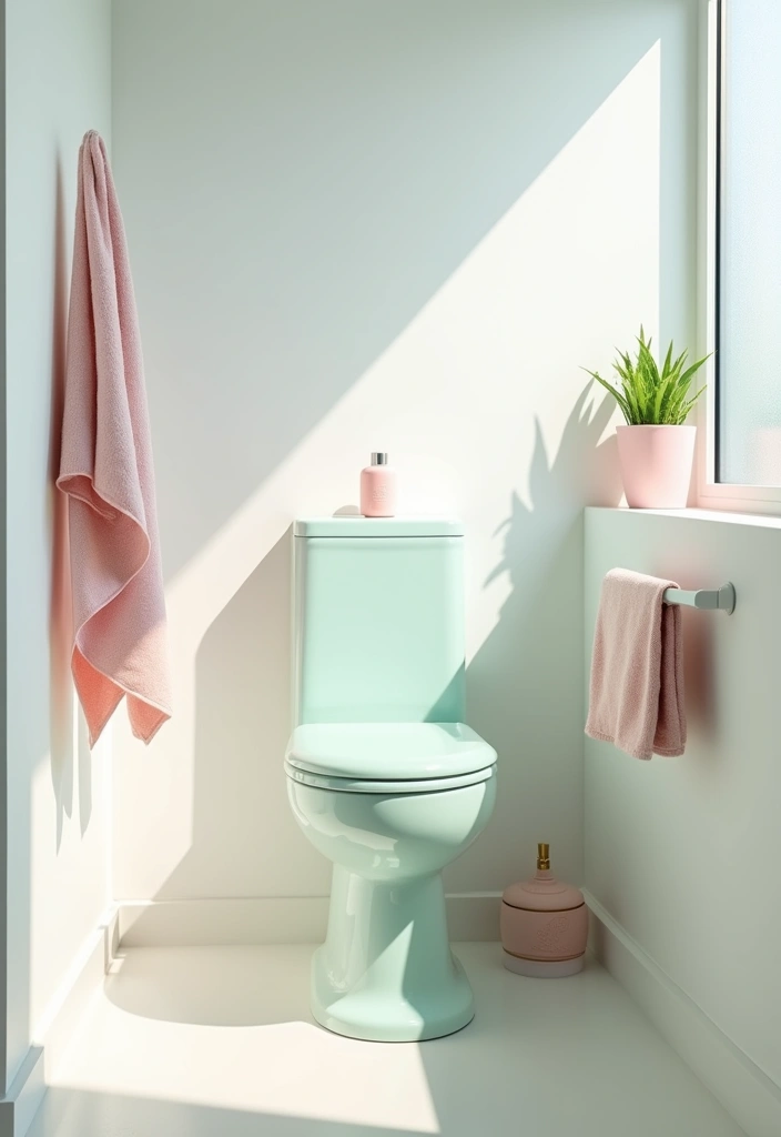 27 Small Toilet Room Ideas: Transforming Tiny Spaces into Chic Sanctuaries - 3. Light and Bright Color Palette