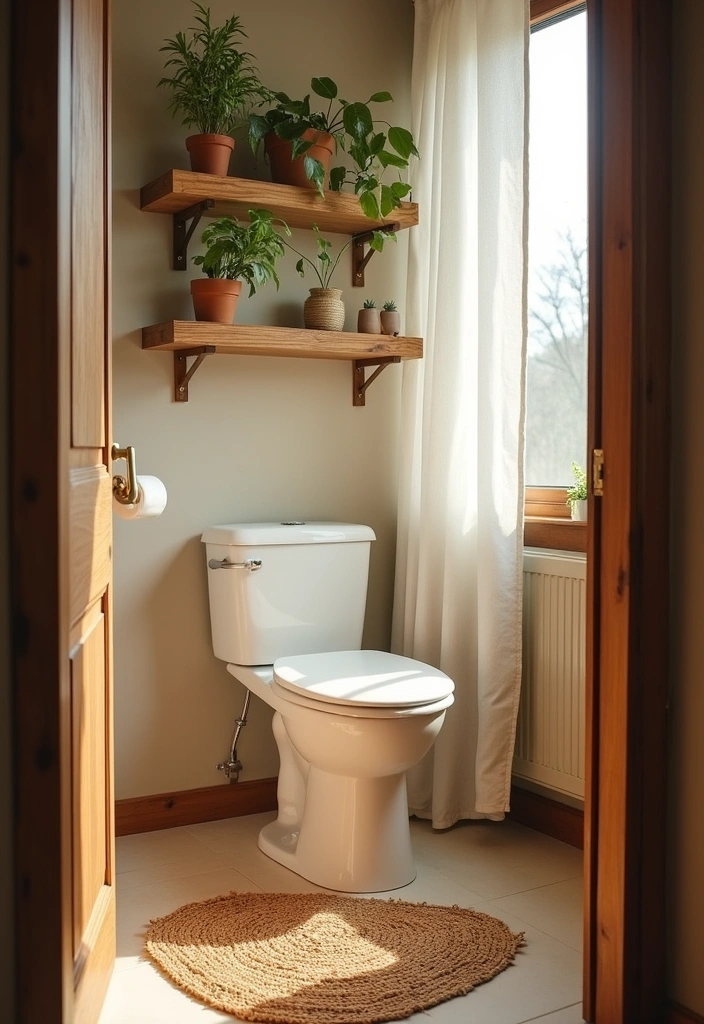 27 Small Toilet Room Ideas: Transforming Tiny Spaces into Chic Sanctuaries - 6. Natural Elements