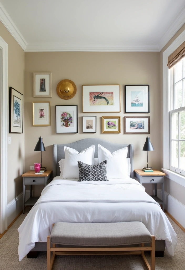 27 Stylish and Inviting Guest Room Decor Ideas - 2. Statement Wall Art