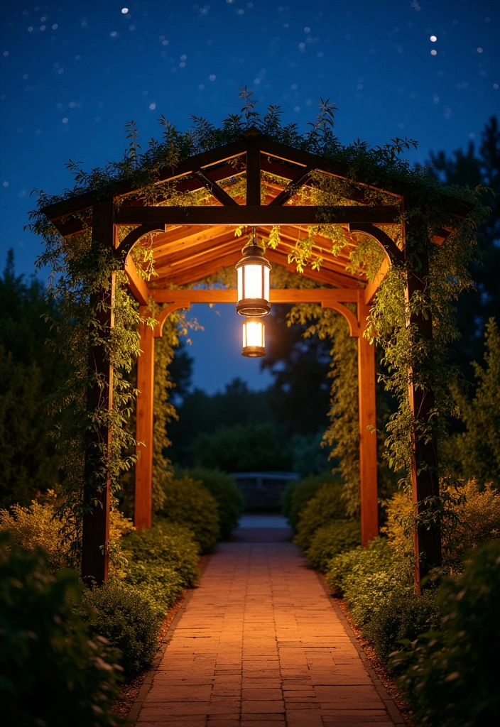 27 Trellis Ideas to Elevate Your Home Decor - 14. Trellis with Lighting Features