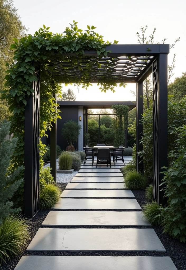 27 Trellis Ideas to Elevate Your Home Decor - 2. Modern Metal Trellis