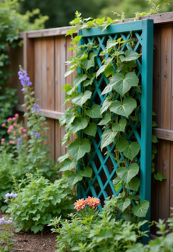 27 Trellis Ideas to Elevate Your Home Decor - 3. Lattice Trellis for Climbing Plants