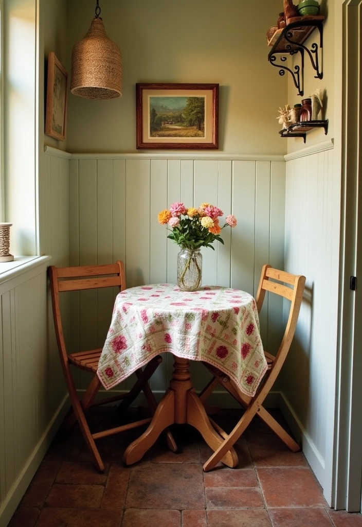 27 Vintage Laundry Room Decor Ideas - 13. Antique Folding Chairs