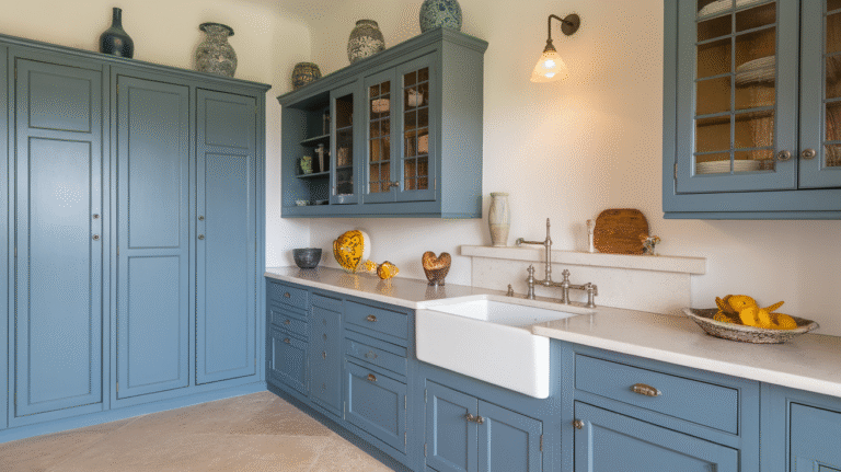 24 Stunning Blue Gray Kitchen Cabinet Ideas to Inspire You