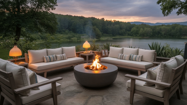 20 Backyard Fire Pit Lounge Area Ideas