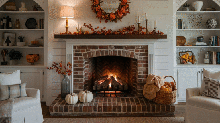 28 Cozy Fall Fireplace Decor Ideas To Warm Your Home